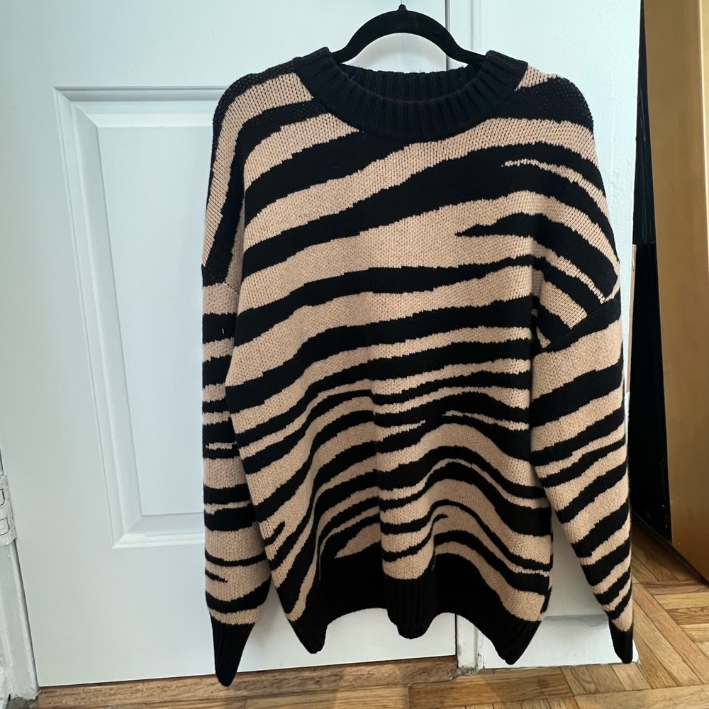 Anine Bing Zebra Cheyenne Sweater